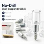 No-Drill Cabinet Shelf Support Bracket - 图片 2